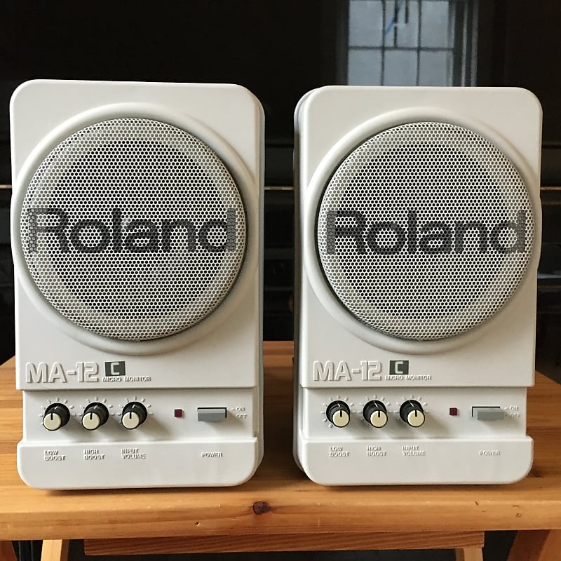 Vintage Roland MA-12C Studio Monitors