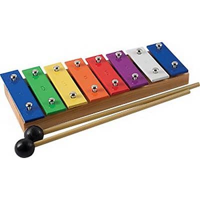 Mano MPGS8M Glockenspiel 8 notes multicolor with mallets image 1