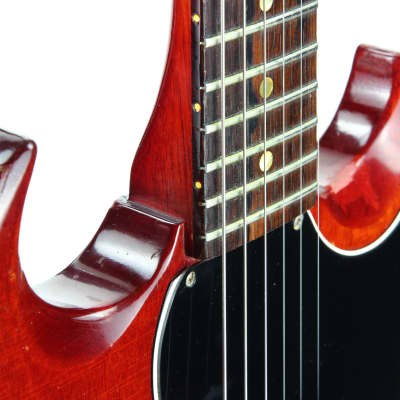 Early 1965 Gibson SG Jr. Junior WIDE NUT Cherry Red | No breaks, No refins Les Paul 1964 spec, Wraparound Tailpiece image 11