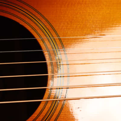 Morris MD507 Solid Top Mahogany Cherry Sunburst Acoustic Guitar image 11