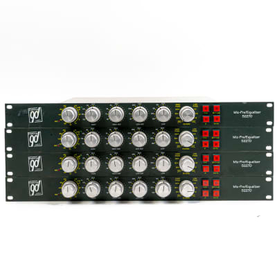 Four Daking 52270 Mic/Line EQ Preamps w/ Quad-Output Power Supply - Pristine Studio Clarity image 2