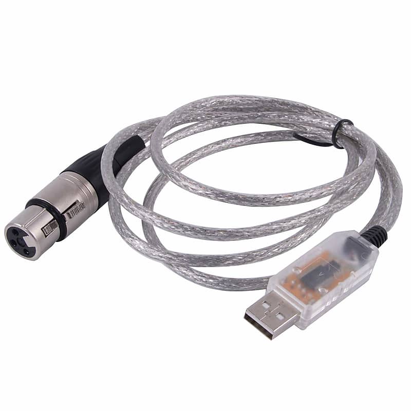 USB to DMX Controller Cable FTDI RS485 Interface Dongle Stage Lighting  Cable Support for Freestyler Software (16ft)