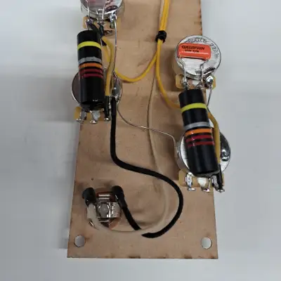 LP Style 3-way Electric Guitar Wiring Harness w/Bumblee Caps - Free USA Shipping image 2