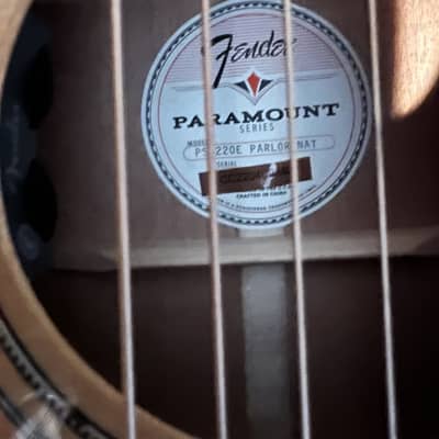 Fender Paramount PS-220E Parlor Acoustic-Electric Guitar Natural 2023 image 3