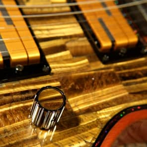 Tiger´s Eye top? I am not kidding you - this Chronos guitar has a real gemstone top! image 5