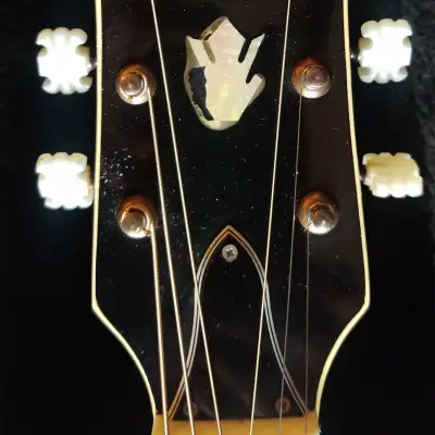 Terada FW505 Dreadnought Acoustic Guitar Vintage 1970s Cherry Sunburst Hummingbird Copy w/case image 14