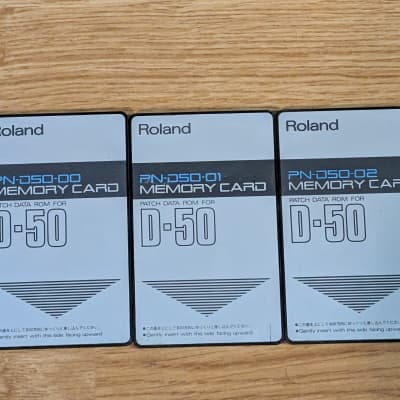 Roland PN-D50 00 01 02 Patch Data Rom Cards for the D-50/D-550