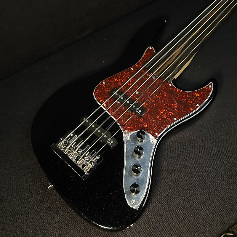 Sadowsky MetroExpress FRETLESS JJ 5 String Black Sparkle Bass with Bag image 1