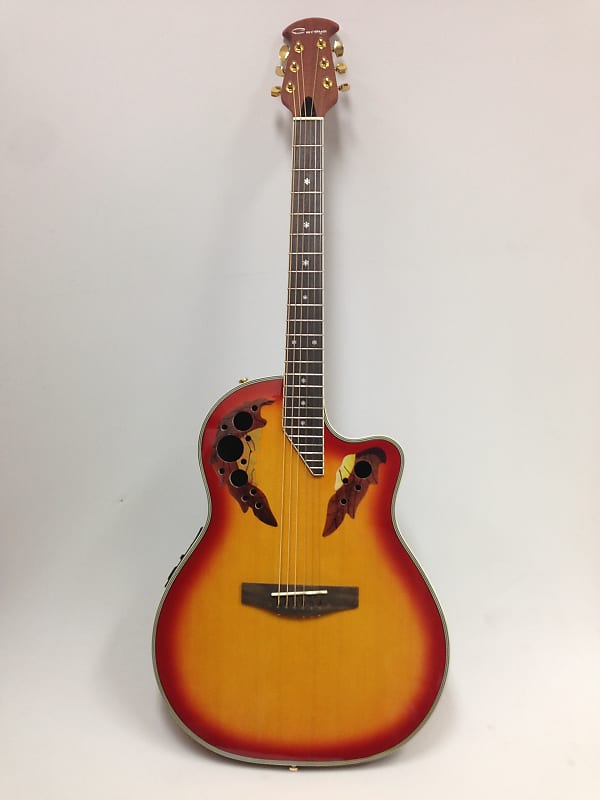 Acoustic guitar, with cutout, natural color, Caraya