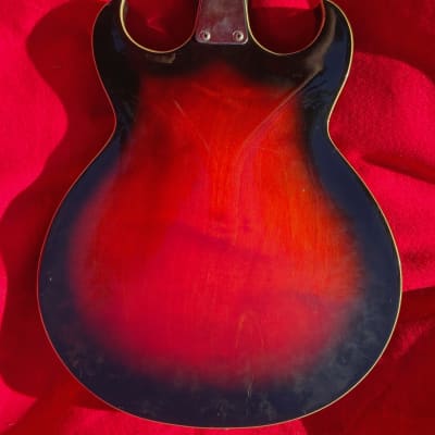 1960's Eko Florentine II Red Burst Electric Guitar Made in Italy image 2
