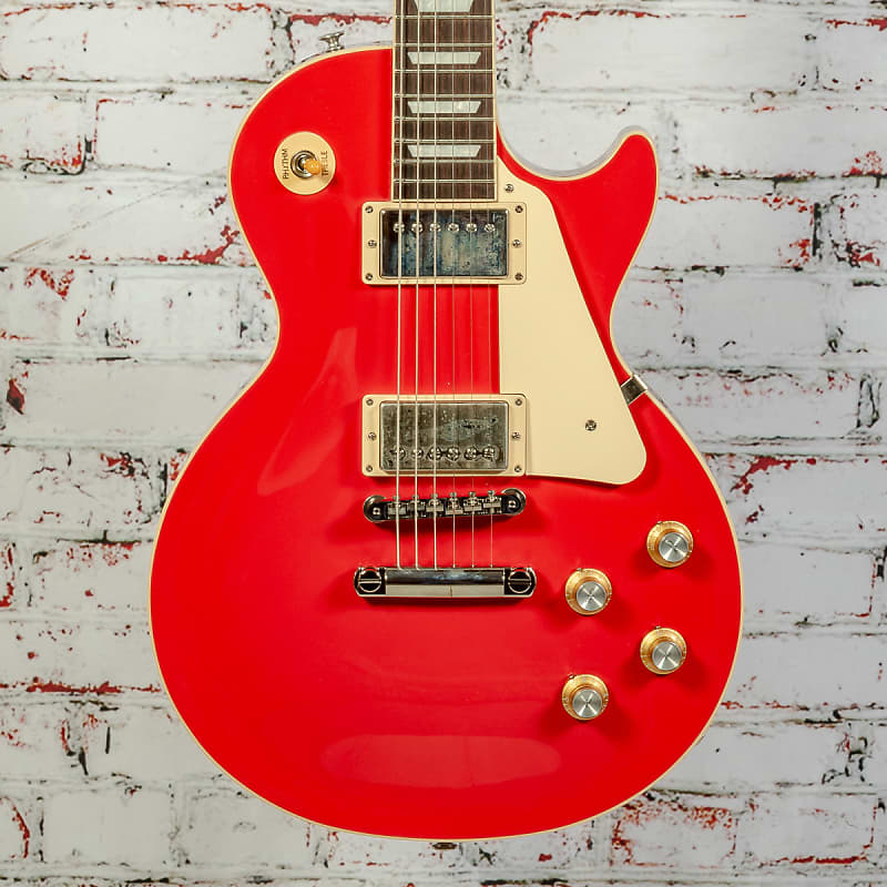 Gibson - Les Paul Standard 60s Plain Top - Electric Guitar - Cardinal Red -  w/ Hardshell Case | Reverb