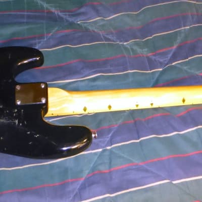 Vintage Teisco Custom Ordered Fretless Jazz Bass Copy 1976 Brazilian Rosewood Fingerboard Long Scale Black Rare 1 of a Kind? image 9