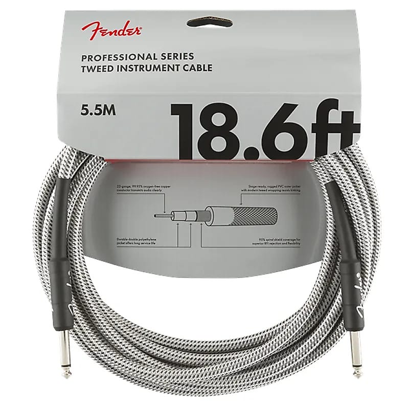 Fender Professional Series Straight / Straight TS Instrument Cable - 18.6' image 1