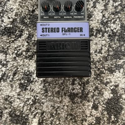 Arion SFL-1 Stereo Flanger Analog Vintage Gray Box Guitar Effect Pedal MIJ Japan for sale