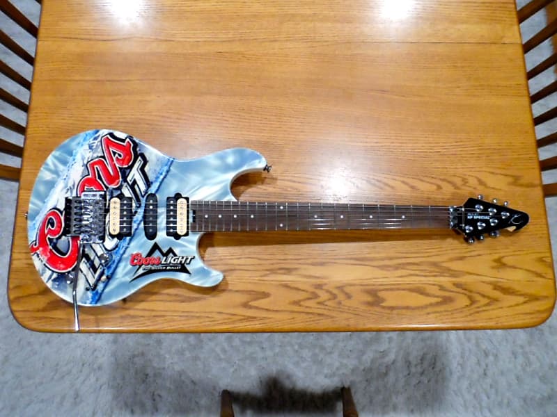 Peavey HP Special Custom Coors Light Beer Edition Hartley Peavey Signature Series Floyd Rose 3 Pickup Humbucker Single Coil Whammy Tremolo Bar Tremelo Graphic Art Paint One-of-a-kind Electric Guitar image 1