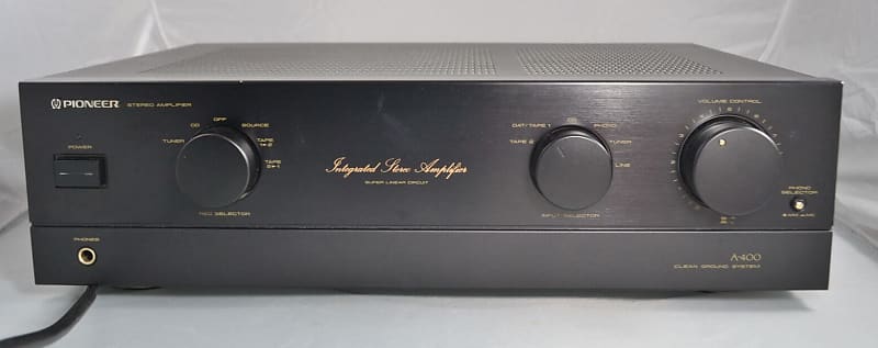 Pioneer A-400 Stereo Integrated Amplifier MM/MC Phono Stage 70W  			