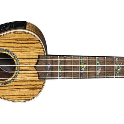 Luna High Tide Zebrawood Acoustic/Electric Soprano Ukulele w/ Gigbag for sale