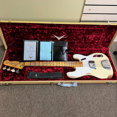 Fender Fender Custom Shop 55 Precision Bass Heavy Relic  Vintage White 2023 image 3