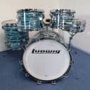 Ludwig 22" - 12" - 13" - 16" drumkit + LM400 14"x5" Snare 1975/76 - Bowling Ball Oyster Blue