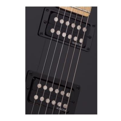 Schecter PT Left-Handed 6-String Electric Guitar (Gloss Black) with Hard Case image 8