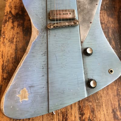 Loïc Le Pape Fire Steelbird Guitar Relic Blue image 1