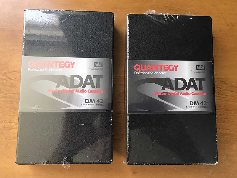 Lot of 2 Quantegy ADAT DM 42 professional studio VHS tapes for use with ADAT machines - new, wrapped image 1