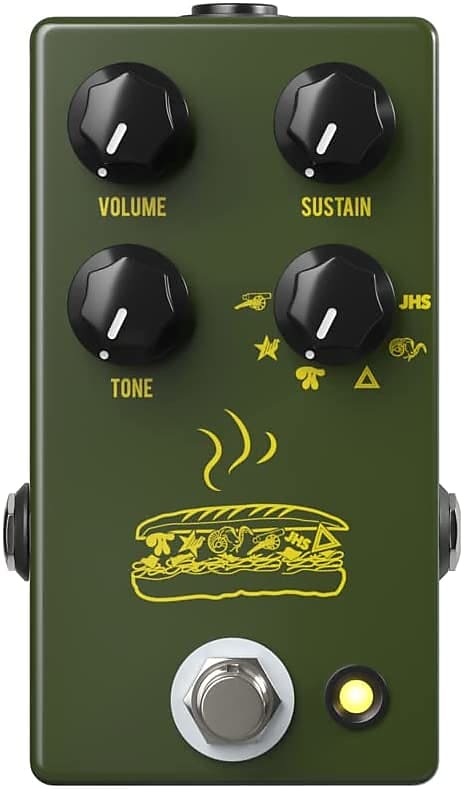 JHS Muffuletta Distortion Fuzz Pedal - Five in One! ARMY GREEN