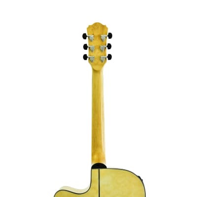 J&D Acoustic Electric Guitar, Quilted Maple Top, Back & Sides, Gloss Finish, by CNZ Audio image 6