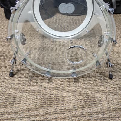 7 pc. Custom Cast Acrylic Shell Drum Set Custom 2018 - Clear image 15