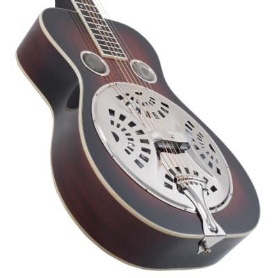 RR-60-VS Recording King Professional Wood Body Squareneck Resonator, Mahogany image 2