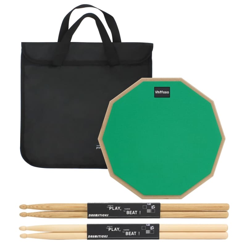 12 Inch Practice Drum Pad And Sticks, Beginner Snare Drum Pad With