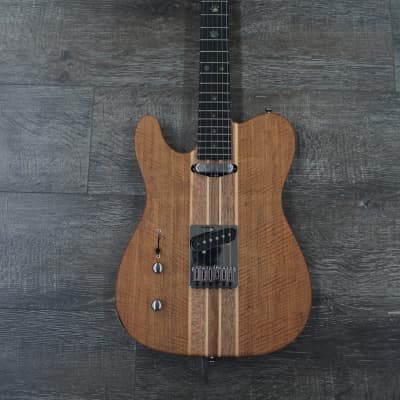 AIO TC1 Left-Handed Electric Guitar - Natural Walnut 001 for sale