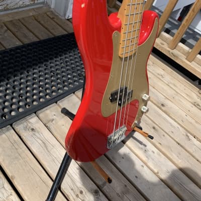 Fender Precision Bass - Roger Waters Signature Neck 2010, Standard P Bass Body 1990 Bronco Red image 7