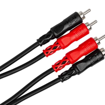 Hosa CRA-201 Stereo Interconnect Cable, Dual RCA to Same - 1 Meter image 1