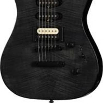 USED Kramer - Striker - Electric Guitar - Figured HSS - Laurel Fingerboard - Stoptail - Transparent Black image 2