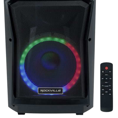 Rockville RockNGo 800 10" Portable Bluetooth Speaker w/LED+Wireless Microphones image 20