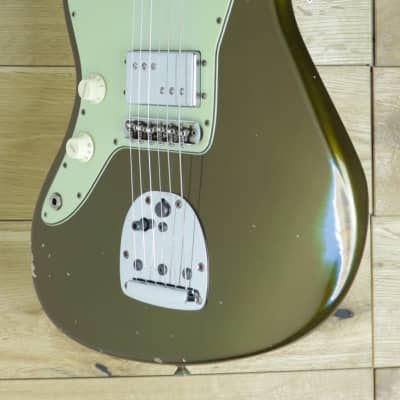 Fender Custom Shop Dealer Select CuNiFe Wide Range Jazzmaster Relic, Irish Pub Strat Green, Left Handed ~ Secondhand image 3