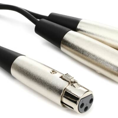 Hosa YXM-101.5 Y Cable - XLR Female to Dual XLR Male - 1.5 foot image 1