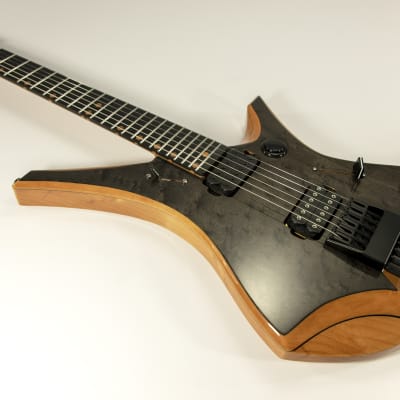 Downes Guitars Model 101H - Grey Birdseye Maple top headless 6-string image 6
