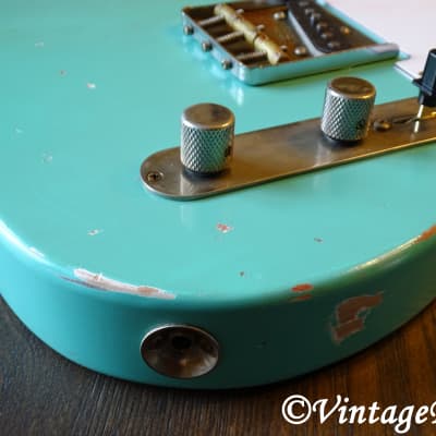 aged RELIC nitro Telecaster ALDER loaded body Seafoam Green Fender '64 Pickups bridge image 20