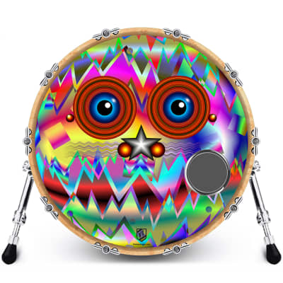 Custom Bass Drum Head 2024 with 4