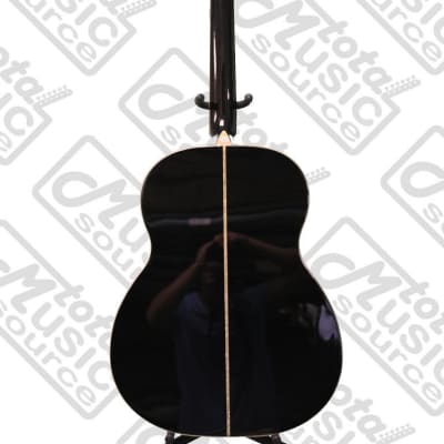 Oscar Schmidt Folk Style Acoustic Guitar, Select Spruce Top, Black, OF2B image 3