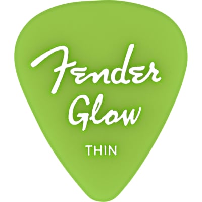 Fender Glow in the Dark 351 Celluloid Guitar Picks, Assorted Gauges, 12-Pack image 2