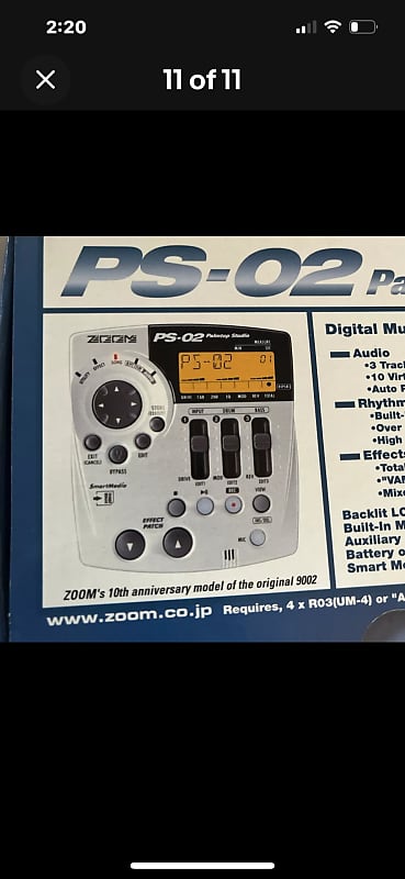 Zoom PS-02 PALMTOP STUDIO 90’S - SILVER image 1
