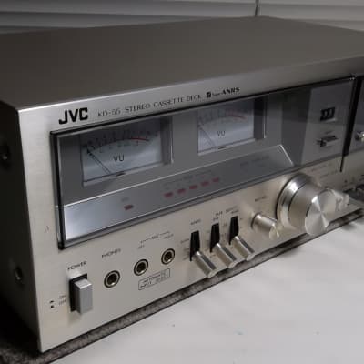 78 JVC KD-55 Silverface Cassette Deck Recorder SA Heads Super ANRS Excellent KD-55J Serviced #551 image 5
