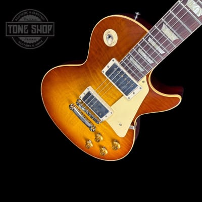 Mint Gibson Custom Shop Made 2 Measure 1959 Les Paul Standard Ice Tea Fade Murphy Lab Ultra Light Aged NH w/case image 3