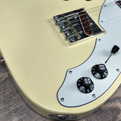 MyDream Partcaster Custom Built - Buttercream Thinline Tortoise Charlie Christian image 4