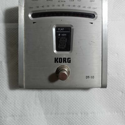 Korg DT-10 Chromatic Pedal Tuner 2000s - Silver for sale