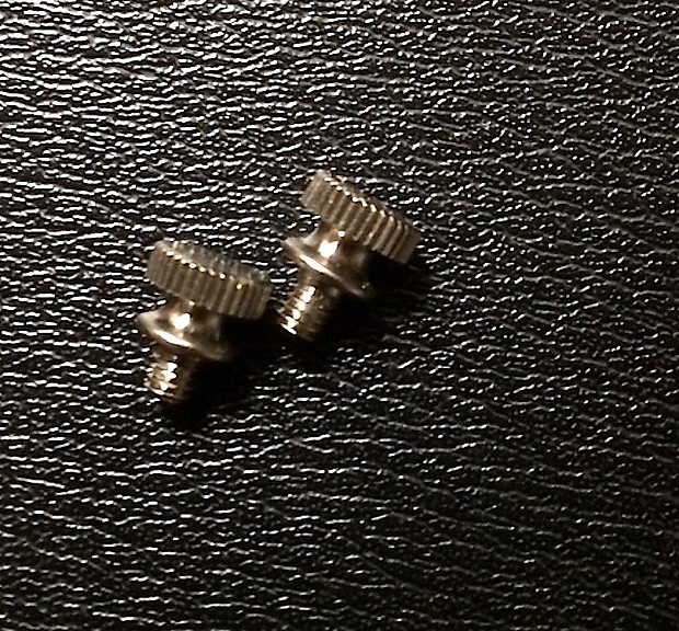 Knurled thumb screw pair for Echoplex EP-1 & EP-2 metal plate covers image 1