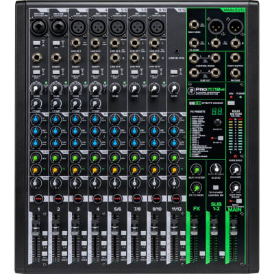 Mackie ProFX12v3 12-Channel Sound Reinforcement Mixer with Built-In FX +Gator Cases G-MIXERBAG-1515 Padded Nylon Mixer/Equipment Bag and Cables. image 2